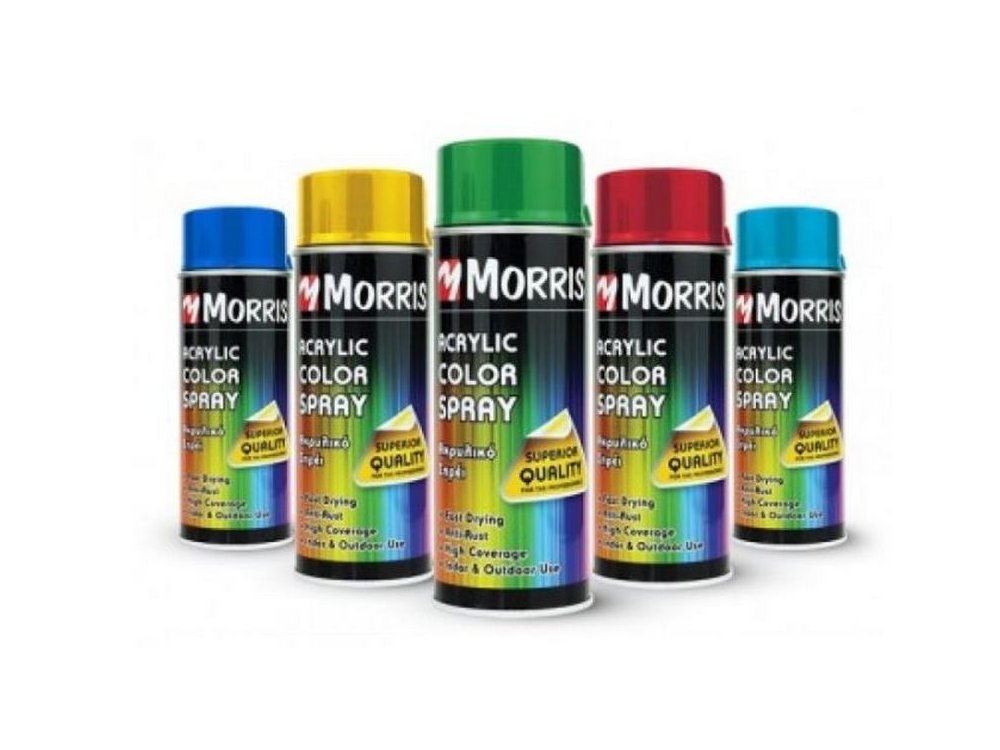 Morris Σπρέι Χρώματος -RAL9005 Μαύρο- 0,40Lt Γυαλιστερό