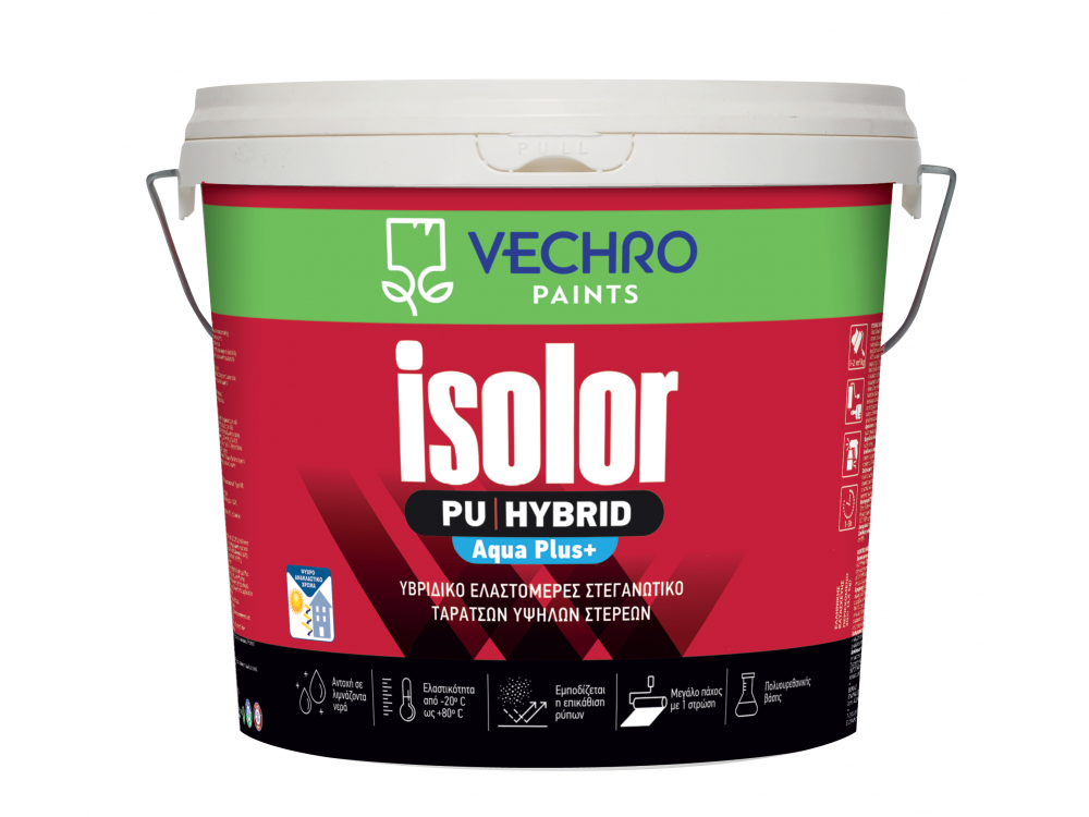 Vechro Isolor PU Hybrid Aqua Plus+ Λευκό 0,750Lt Υβριδικό Ελαστομερές Στεγανωτικό Ταρατσών