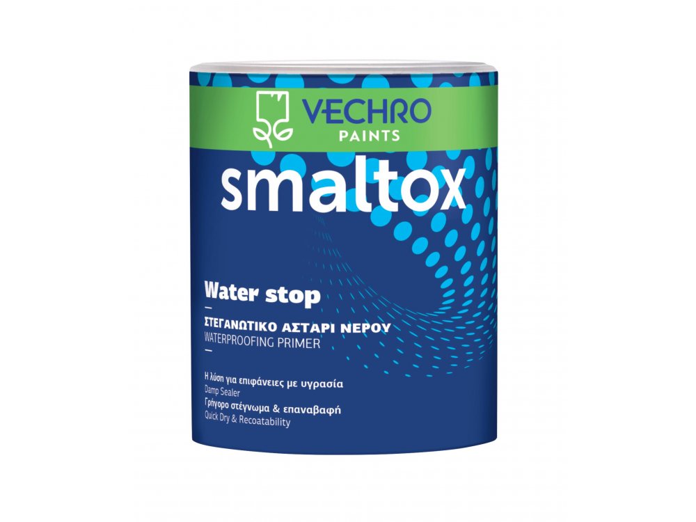 Vechrο Smaltox Ηydro Water Stοp Λευκό 0,750Lt Στεγανωτικό Αστάρι Νερού Ματ