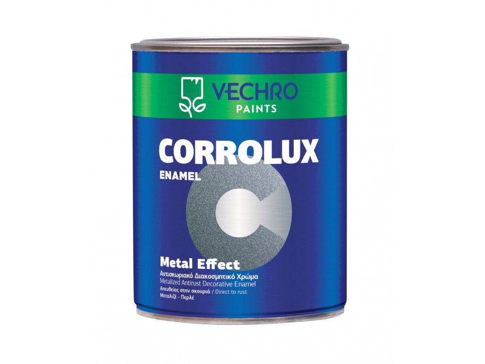 Vechro Corrolux Metal Effect Λευκό 0,750Lt Αντισκωριακό Διακοσμητικό χρώμα Μεταλλιζέ – Περλέ υφής