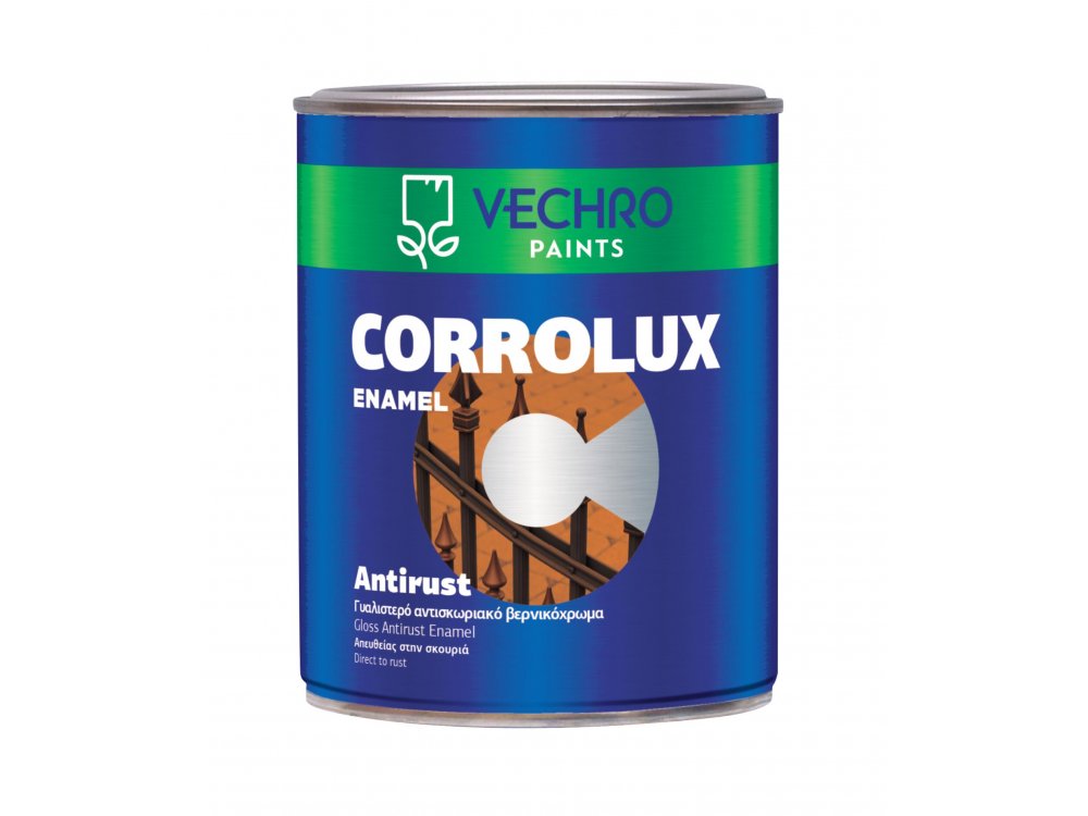 Vechro Corrolux Antirust No307 Μαύρο 2,5Lt Αντισκωριακό χρώμα Γυαλιστερό