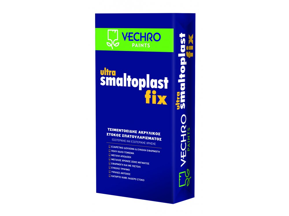 Vechro Ultra Smaltoplast Fix Λευκός 5Κg Τσιμεντοειδής Στόκος Σπατουλαρίσματος
