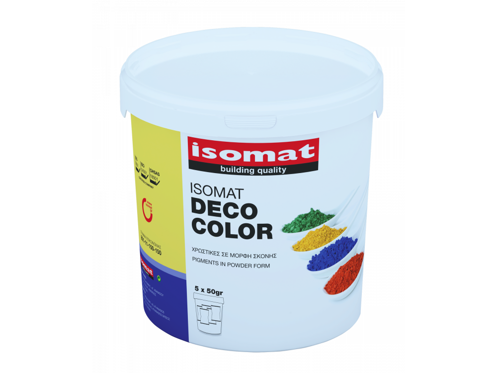 Isomat Deco Color Ώχρα 50Gr Χρωστική Ανόργανης Σκόνης για Χρωματισμό Κονιαμάτων και Σκυροδέματος