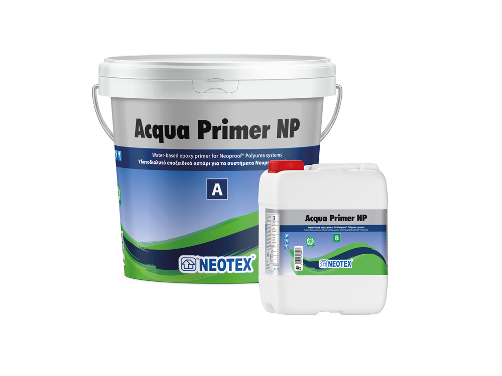 Neotex Acqua Primer NP Γκρι 7Kg (5Α:2Β) Υδατοδιάλυτο Eποξειδικό Aστάρι Συστήματος Πολυουρίας