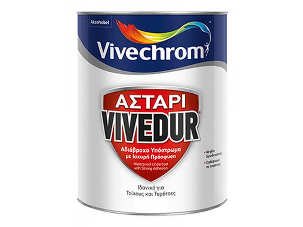 Vivechrom Αστάρι Vivedur Διαφανές 15Lt Ακρυλικό Αστάρι Διαλύτου