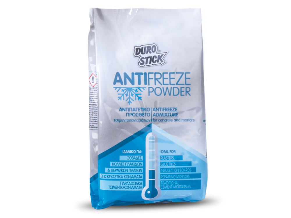 Durostick Antifreeze Powder Λευκό 0,5Kg Αντιπαγετικό Πρόσθετο Τσιμεντοκονιαμάτων 