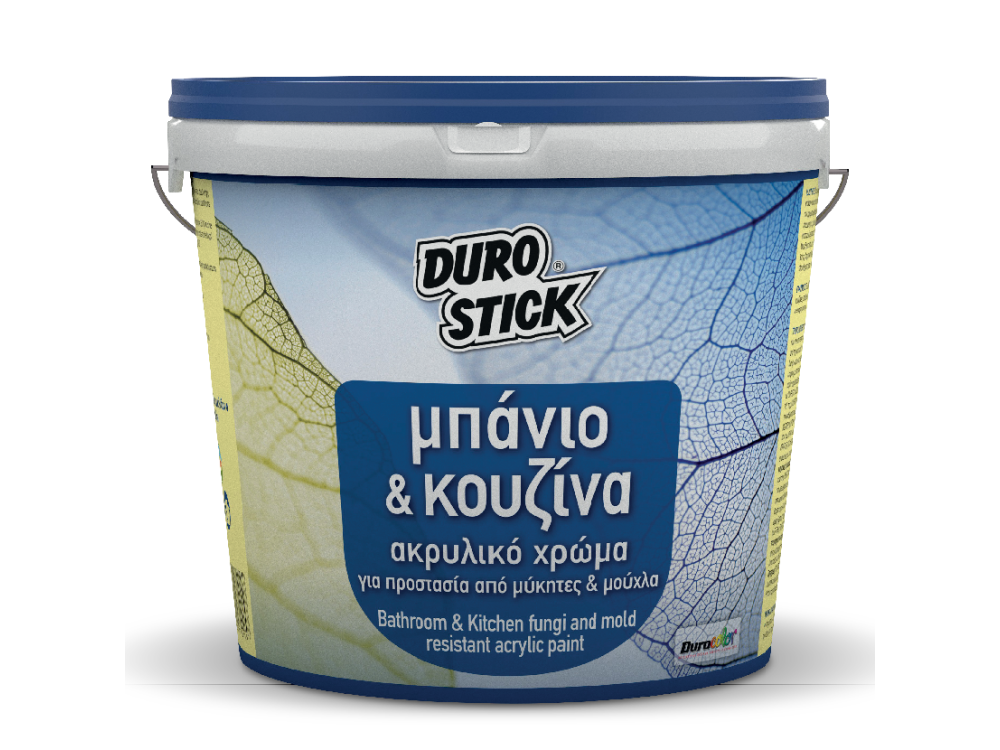 Durostick Μπάνιο Κουζίνα Λευκό 0,75Lt Ακρυλικό Χρώμα για Προστασία από Μύκητες και Μούχλα