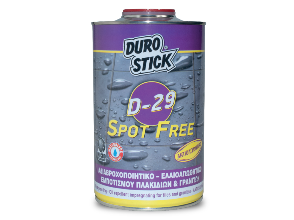 Durostick D-29 Spot Free Διάφανο 4Lt Αδιαβροχοποιητικό Ελαιοαπωθητικό Πλακιδίων και Γρανιτών