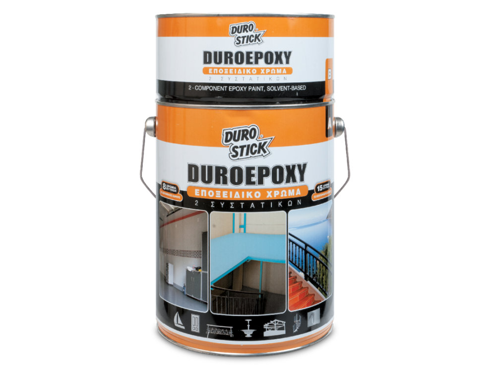 Durostick Duroepoxy Γαλάζιο 4Kg (Α+Β) Εποξειδικό Χρώμα 2 Συστατικών Με Διαλύτες