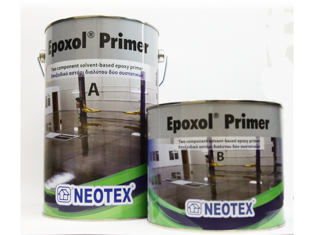 Neotex Epoxol Primer Διάφανο 10Kg (A+B) Eποξειδικό Αστάρι Διαλύτου Δύο Συστατικών
