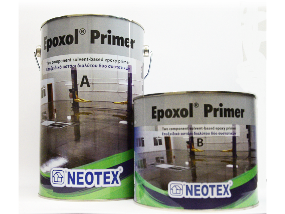 Neotex Epoxol Primer Διάφανο 5Kg (A+B) Eποξειδικό Αστάρι Διαλύτου Δύο Συστατικών