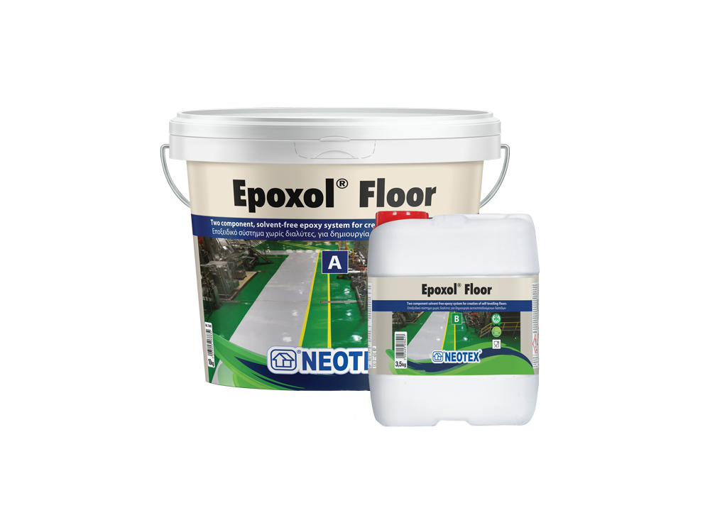 Neotex Epoxol Floor Γκρι (RAL7040) 13,5Kg (Α+Β) Εποξειδικό Αυτοεπιπεδούμενο Σύστημα Πολλαπλών Χρήσεων Χωρίς Διαλύτες