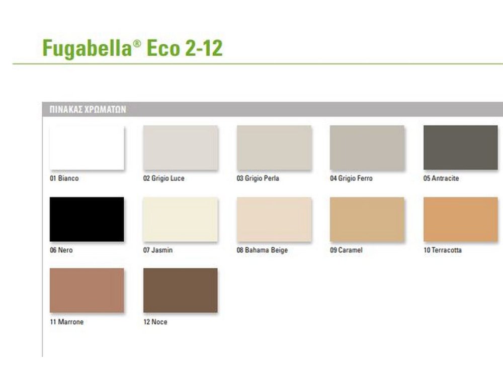 Kerakoll Fugabella Eco Porcelana 2-12 (01) Λευκό 5Kg Αρμόστοκος Πλακιδίων