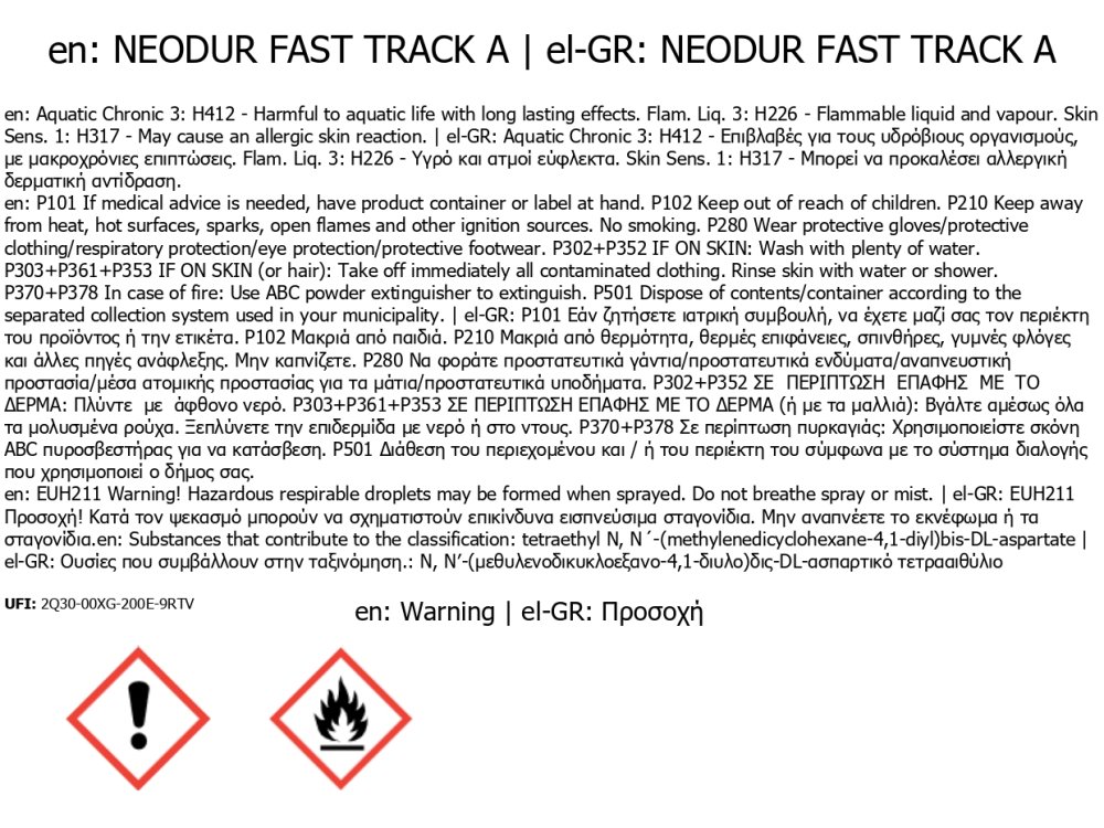 Neotex Neodur Fast Track Λευκό (RAL9003) 5Kg (A+B) Επαλειφόμενο Ταχυστέγνωτο Σύστημα Αλειφατικής Πολυουρίας