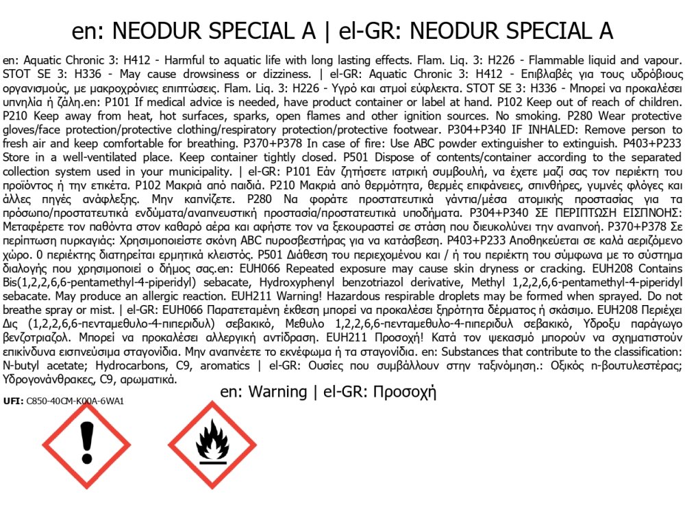 Neotex Neodur Special Γκρι (RAL7040) 10Kg (A+B) Πολυουρεθανική Αλειφατική Βαφή με Διαλύτες για Εξωτερικά Δάπεδα και Χώρους