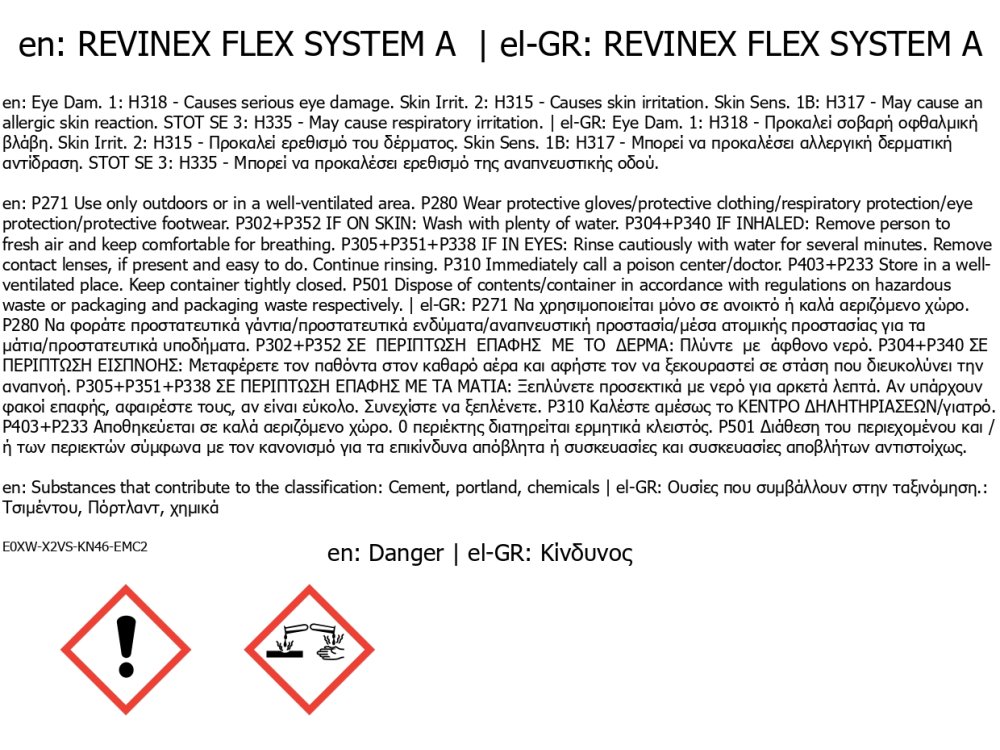 Neotex Revinex Flex Λευκό 25Kg Τσιμεντοειδές Στεγανωτικό Σύστημα Πολλαπλών Χρήσεων