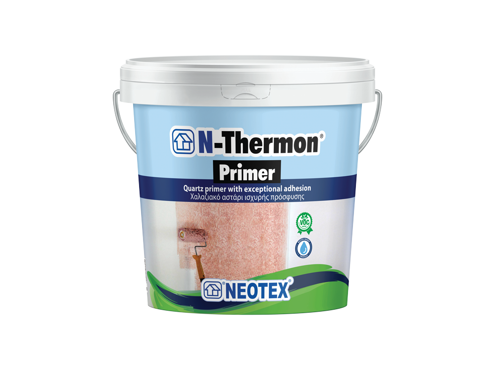 Neotex N-Thermon Primer 15Kg Χαλαζιακό Αστάρι Υψηλής Πρόσφυσης με άμμο Μικρής και Μεσαίας Κοκκομετρίας