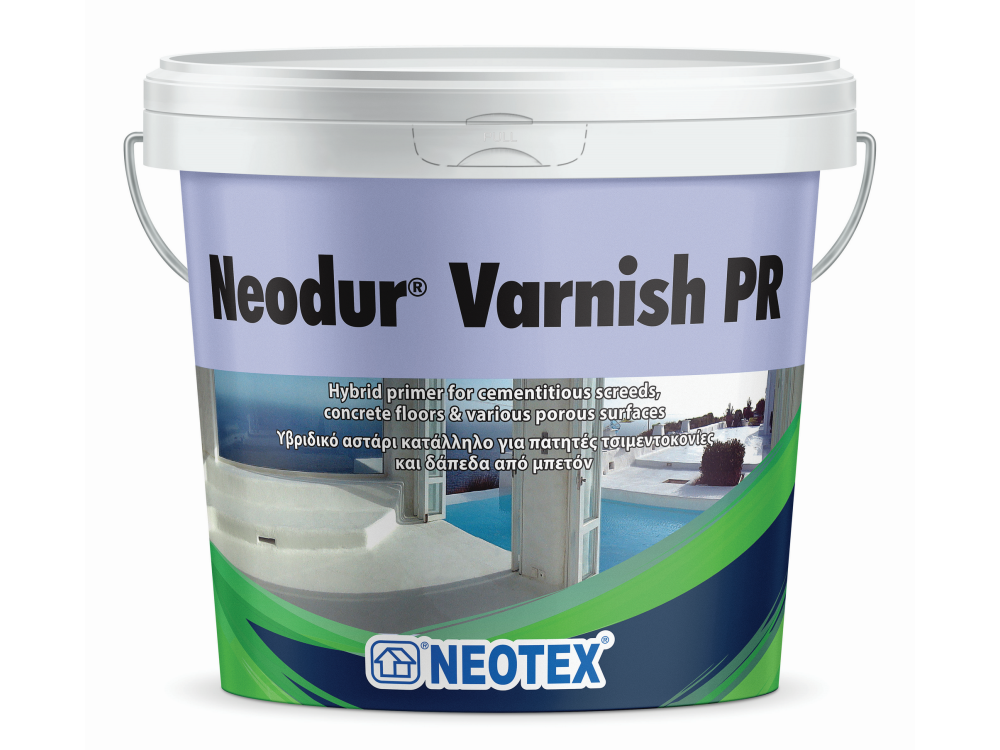 Neotex Neodur Varnish PR Διάφανο 10Kg Υβριδικό Υδατοδιάλυτο Αστάρι Αλειφατικής Πολυουρεθάνης