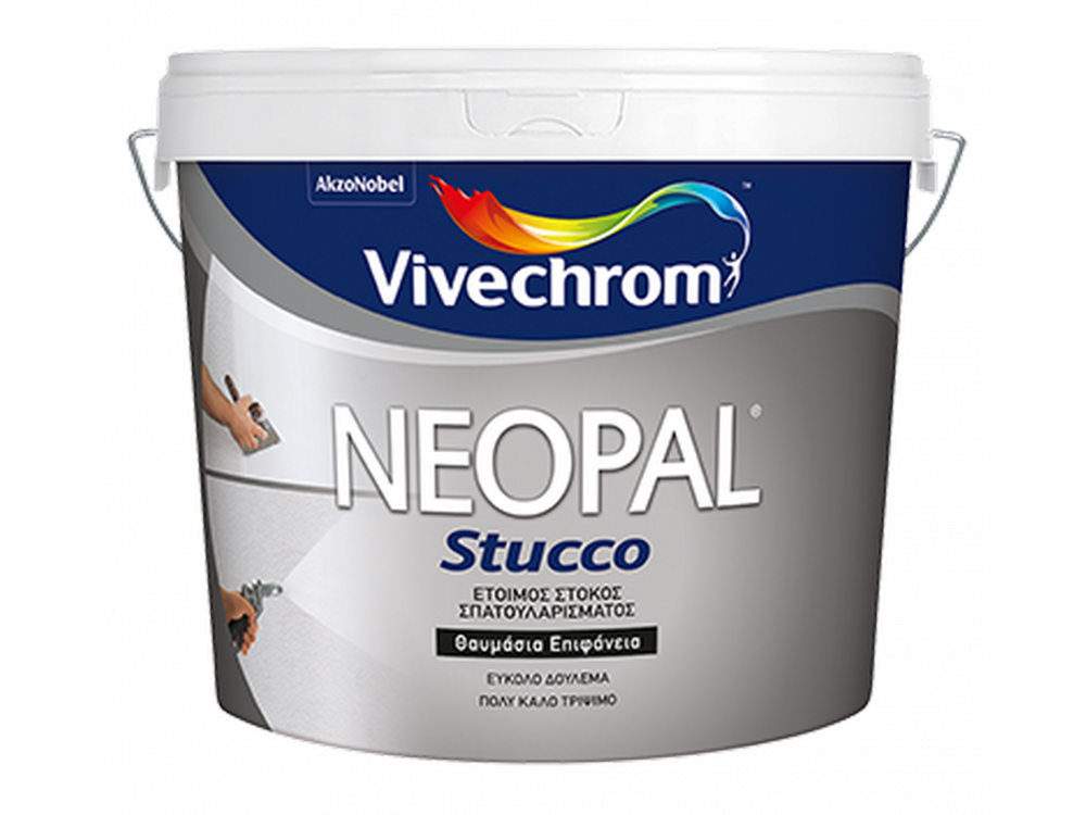Vivechrom Neopal Stucco Λευκός 18Kg Έτοιμος Στόκος Σπατουλαρίσματος