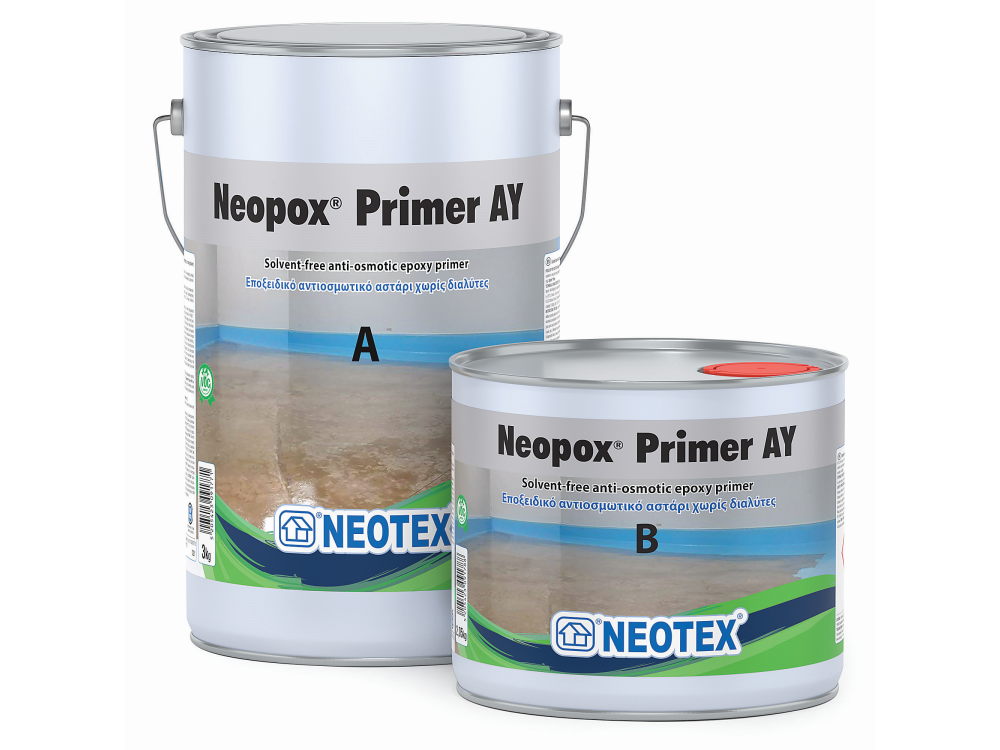 Neotex Neopox Primer ΑΥ Διάφανο 5,05Kg (A+B) Eποξειδικό Αντιοσμωτικό Αστάρι Δύο Συστατικών Χωρίς Διαλύτες