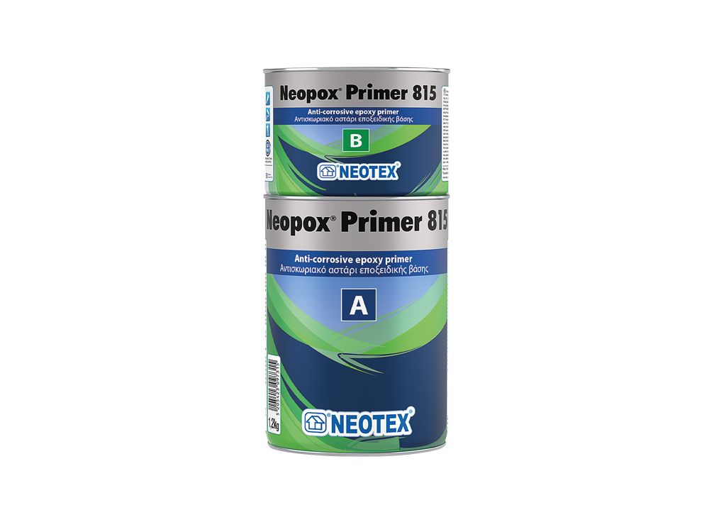 Neotex Neopox Primer 815 Γκρι 1,2Kg (A+B) Αντισκωριακό Εποξειδικό Αστάρι Δύο Συστατικών