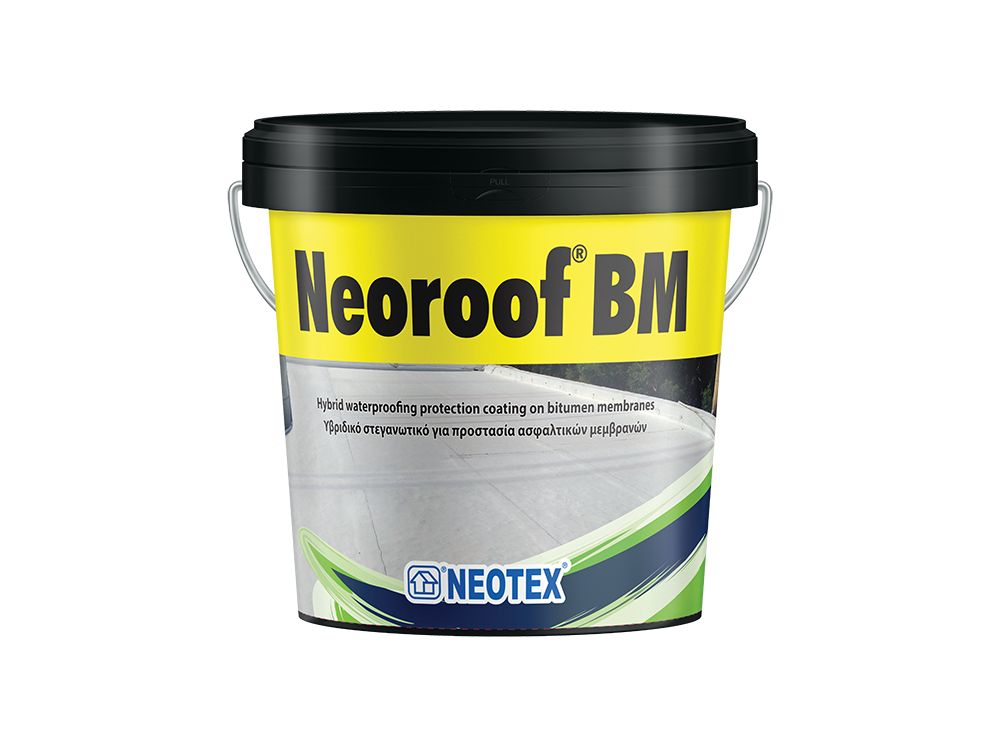 Neotex Neoroof ΒΜ Λευκό 13Kg Υβριδικό Ελαστομερές Στεγανωτικό Ταρατσών για Εφαρμογές σε Ασφαλτικά