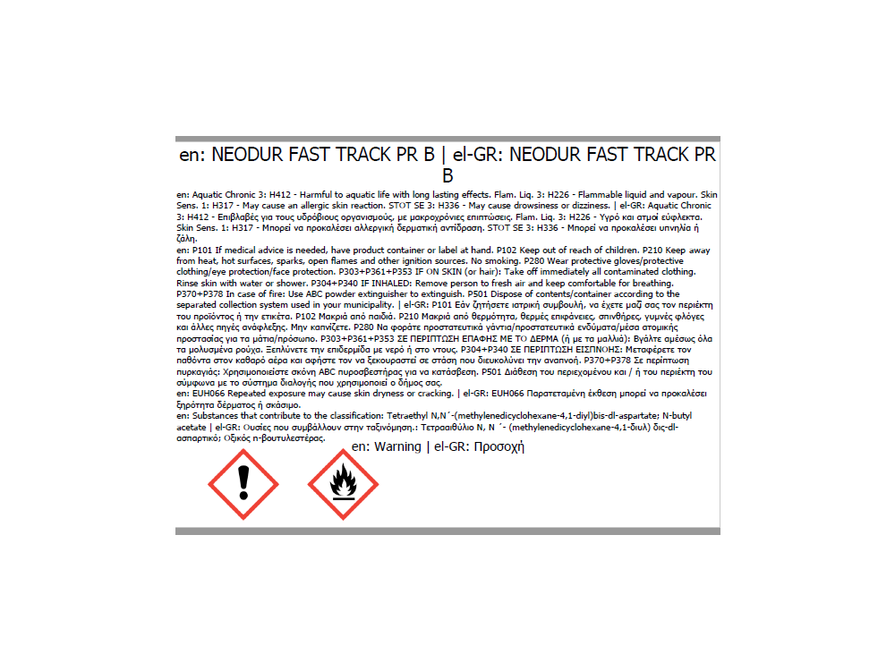 Neotex Neodur Fast Track PR Διάφανο 5Kg (A+B) Ταχυστέγνωτο Υβριδικό Αστάρι