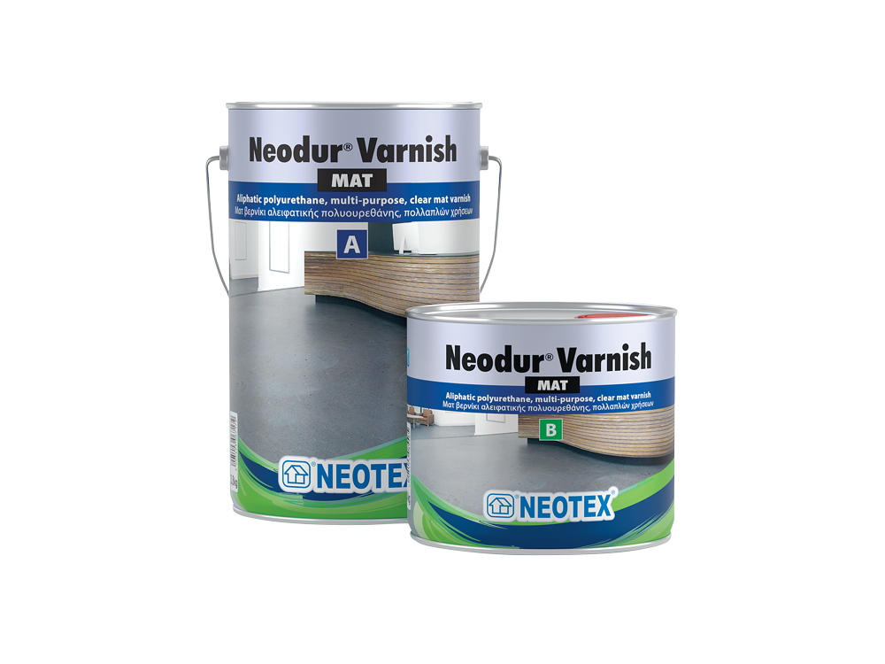 Neotex Neodur Varnish Mat Διάφανο 5,2Kg (Α+Β) Πολυουρεθανικό Βερνίκι Δύο Συστατικών Με Φίλτρα UV Ματ