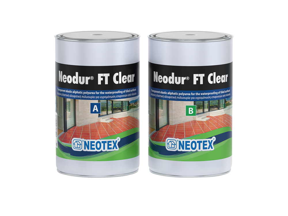 Neotex Neodur FT Clear Διάφανο 2Kg (Α+Β) Ταχυστέγνωτο Ελαστικό Βερνίκι Αλειφατικής Πολυουρίας