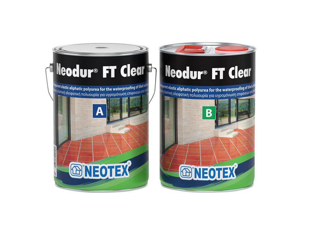 Neotex Neodur FT Clear Διάφανο 8Kg (Α+Β) Ταχυστέγνωτο Ελαστικό Βερνίκι Αλειφατικής Πολυουρίας