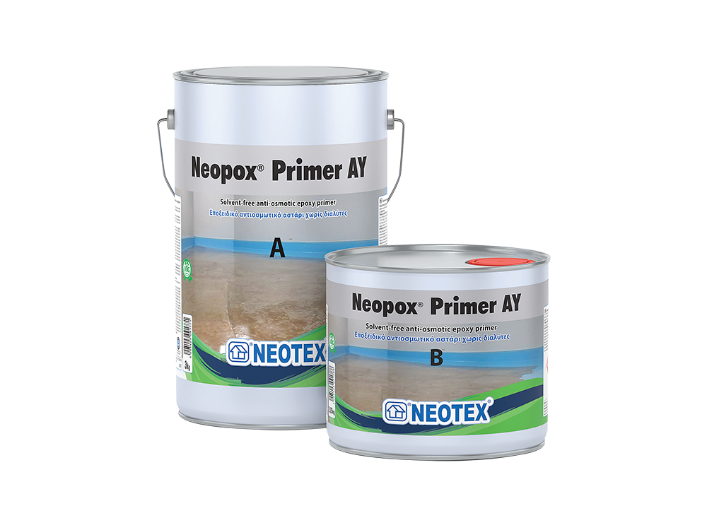 Neotex Neopox Primer ΑΥ Διάφανο 1Kg (A+B) Eποξειδικό Αντιοσμωτικό Αστάρι Δύο Συστατικών Χωρίς Διαλύτες