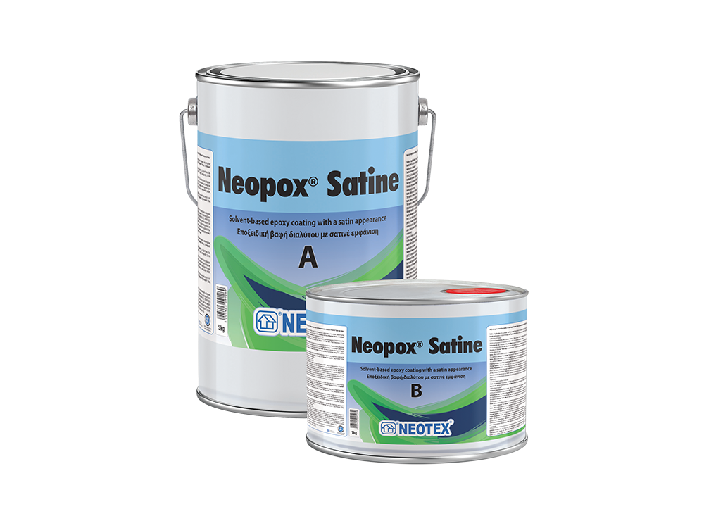 Neotex Neopox Satine Λευκό (RAL9003) 6Kg (Α+Β) Εποξειδική Βαφή Διαλύτου Δύο Συστατικών Σατινέ