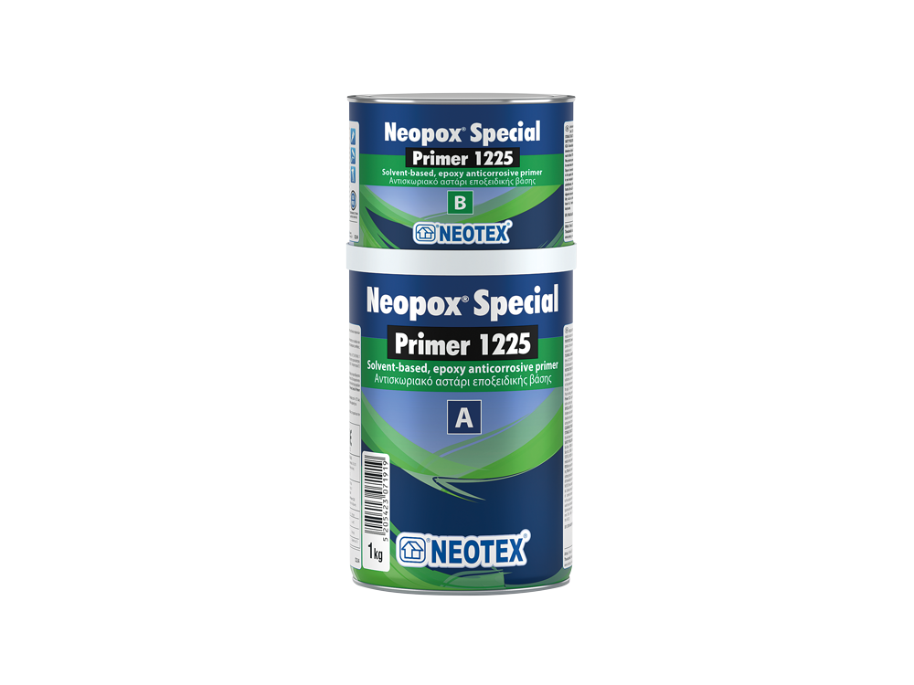 Neotex Neopox Special Primer 1225 Κεραμιδί 1Kg (A+B) Αντισκωριακό Εποξειδικό Αστάρι Δύο Συστατικών