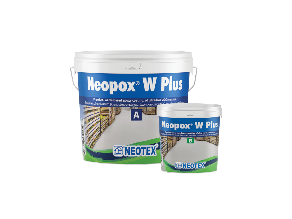  Neotex Neopox W Plus Λευκό (RAL9010) 1,25Kg (Α+Β) Εποξειδική Υδατοδιαλυτή Βαφή Δύο Συστατικών Σατινέ