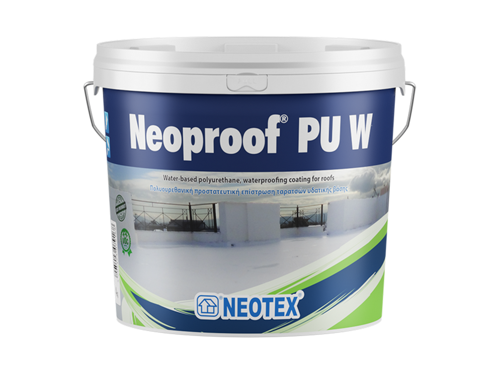 Neotex Neoproof PU W Λευκό 13Kg Στεγανωτικό Ταρατσών Αλειφατικής Πολυουρεθάνης Νερού