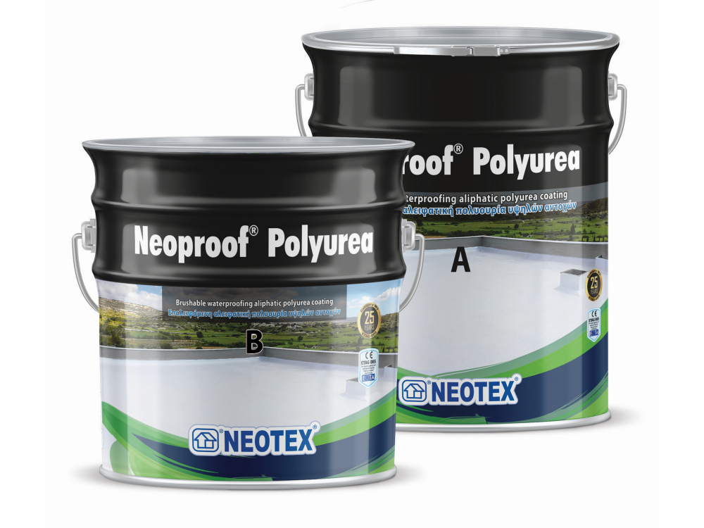 Neotex Neoproof Polyurea Λευκή 21Kg (13A:8B) Επαλειφόμενη Αλειφατική Πολυουρία