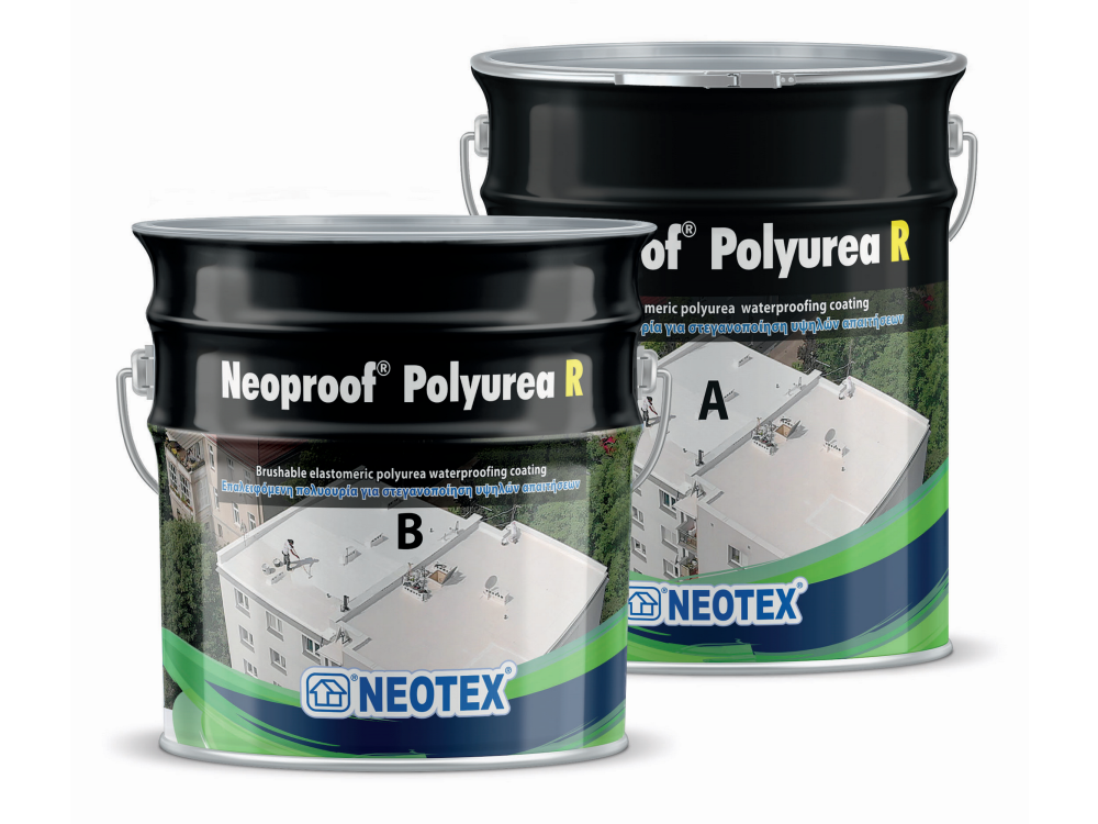 Neotex Neoproof Polyurea R Λευκή 19Kg (13A:6B) Επαλειφόμενη Πολυουρία Δύο Συστατικών