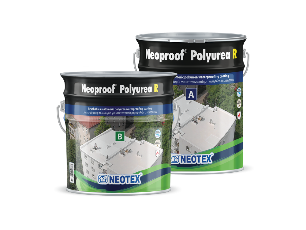 Neotex Neoproof Polyurea R Λευκή 19Kg (13A:6B) Επαλειφόμενη Πολυουρία Δύο Συστατικών