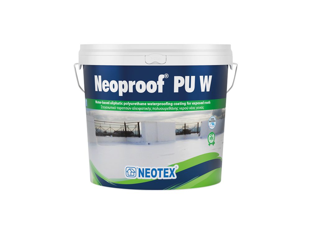 Neotex Neoproof PU W Λευκό 13Kg Στεγανωτικό Ταρατσών Αλειφατικής Πολυουρεθάνης Νερού