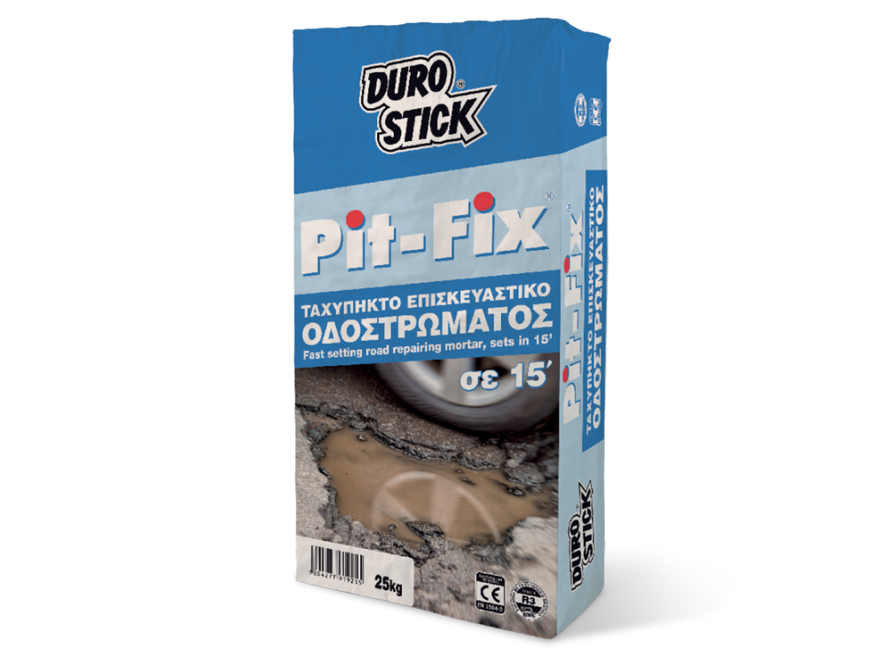 Durostick Pit-Fix Γκρι 25Kg Ταχύπηκτο Επισκευαστικό Οδοστρώματος 15'