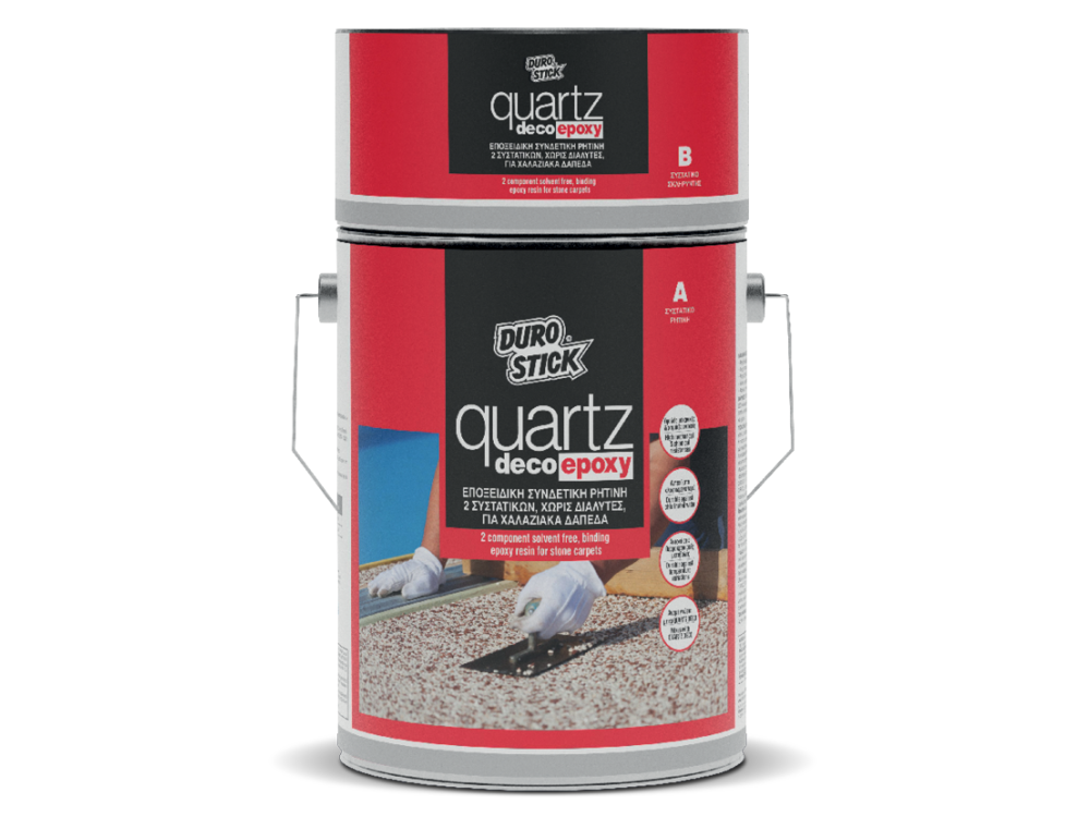 Durostick Quartz Deco Epoxy Διάφανη 2,5Kg (Α+Β) Εποξειδική Συνδετική Ρητίνη για Χαλαζιακά Δάπεδα 