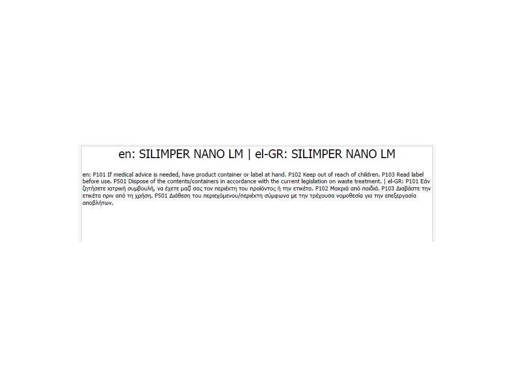Neotex Silimper Nano LM Διάφανο 3Lt Νανομοριακός Υδατο-Ελαιοαπωθητικός Εμποτισμός