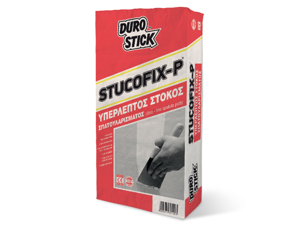 Durostick Stucofix -P Λευκός 5Kg Υπέρλεπτος Στόκος Σπατουλαρίσματος 