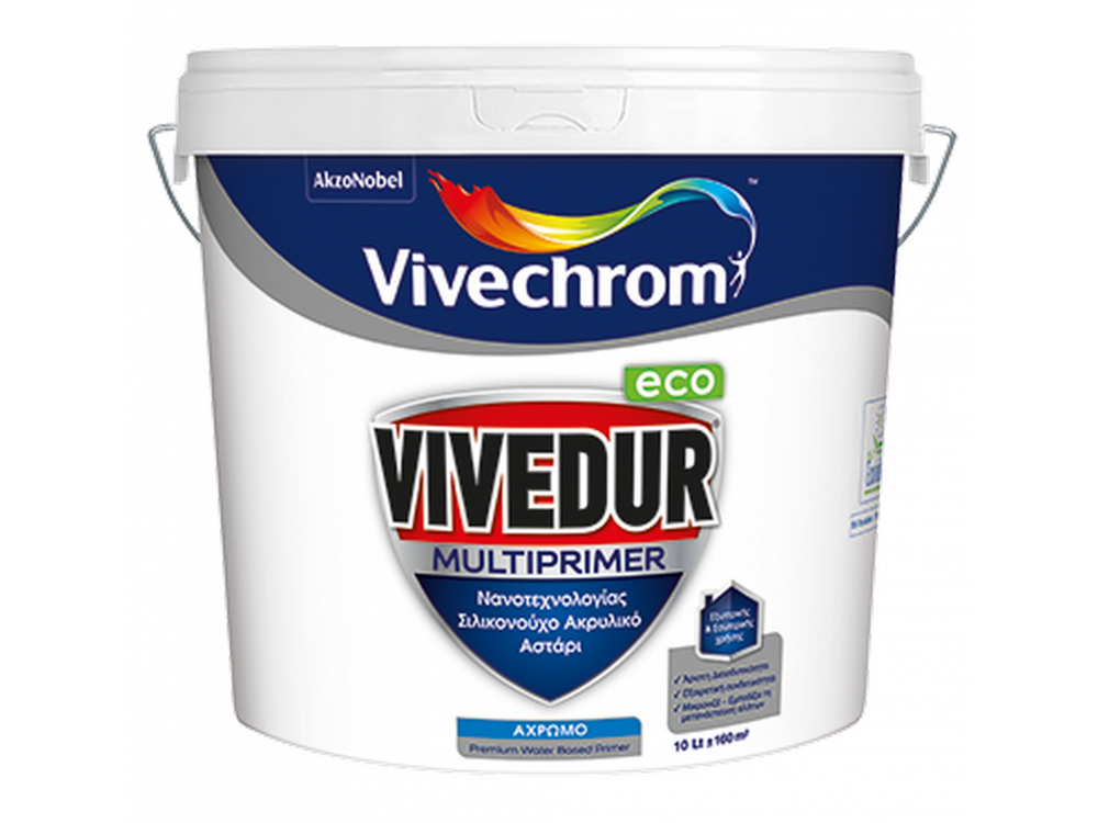 Vivechrom Vivedur Multiprimer 10Lt Σιλικονούχο Ακρυλικό Αστάρι Νανοτεχνολογίας