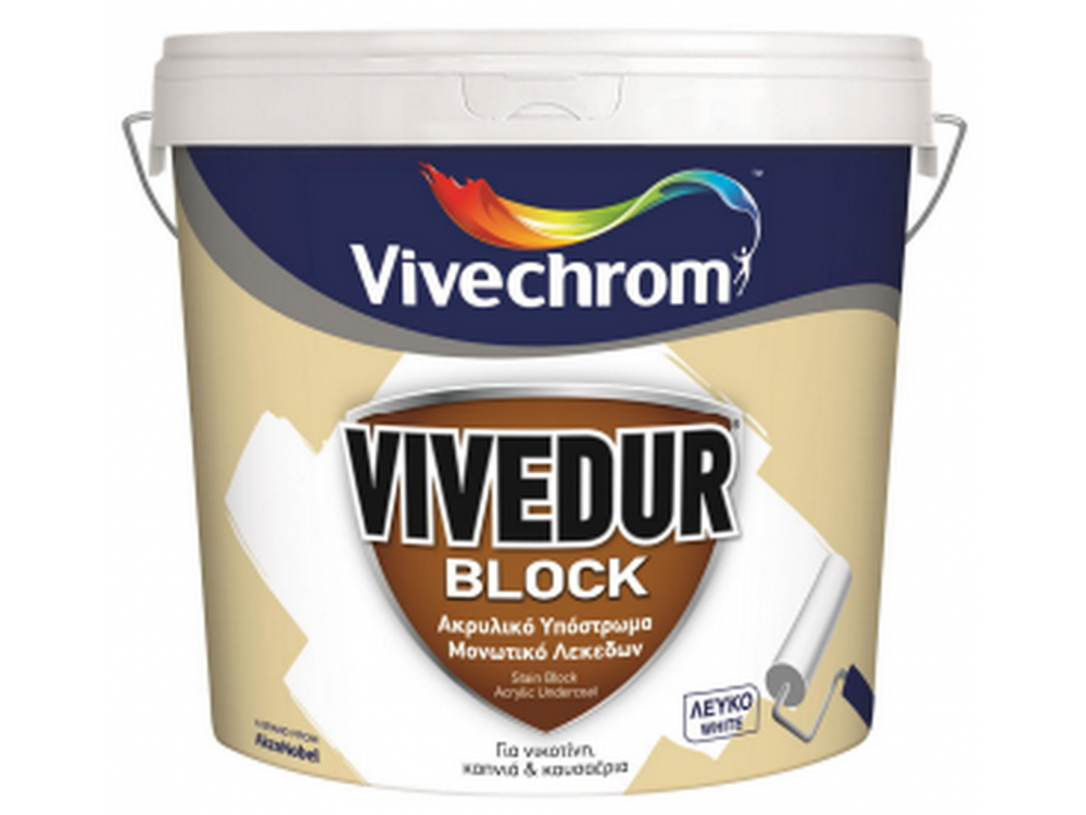 Vivechrom Vivedur Block 3Lt Ακρυλικό Υπόστρωμα Μονωτικό Λεκέδων