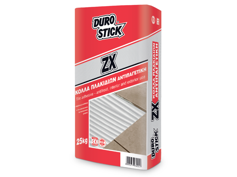 Durostick ZX Γκρι 25Kg Αντιπαγετική Κόλλα Πλακιδίων
