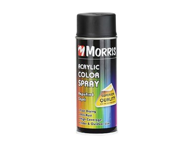 Morris Σπρέι Χρώματος -RAL9005 Μαύρο- 0,40Lt Ματ