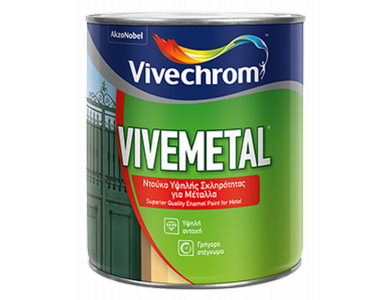 Vivechrom Vivemetal Λευκό 2,5Lt Ντούκο Υψηλής Σκληρότητας για Μέταλλα Gloss