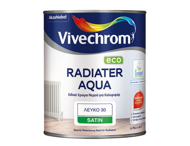 Vivechrom Radiater Aqua Eco Λευκό 2,5Lt Ειδικό Οικολογικό Χρώμα Νερού για Καλοριφέρ Satin