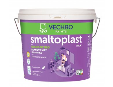 Vechro Smaltoplast Silk Λευκό 3Lt  Πλαστικό Οικολογικό  χρώμα Βελουτέ Ματ